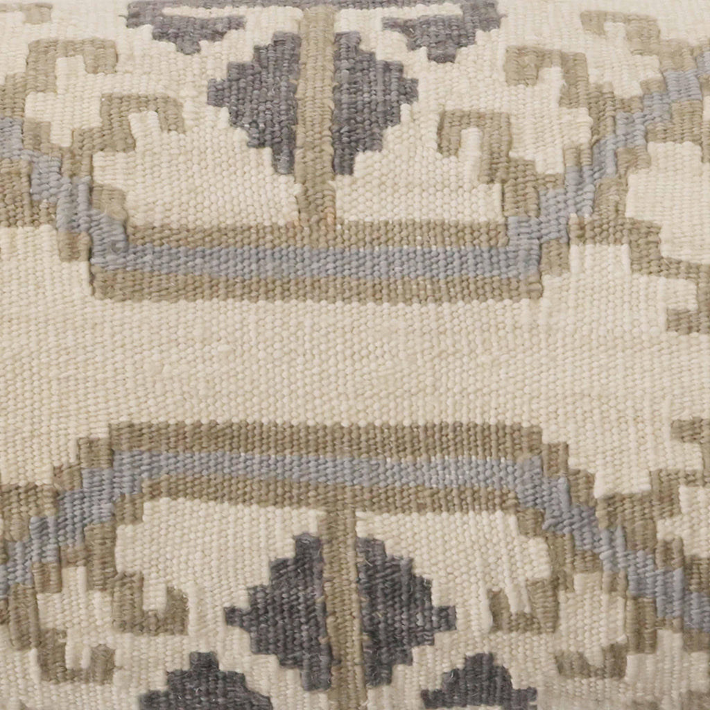 Decorative Lumbar Pillow with Symmetrical Geometric Pattern | Extra-Long Design