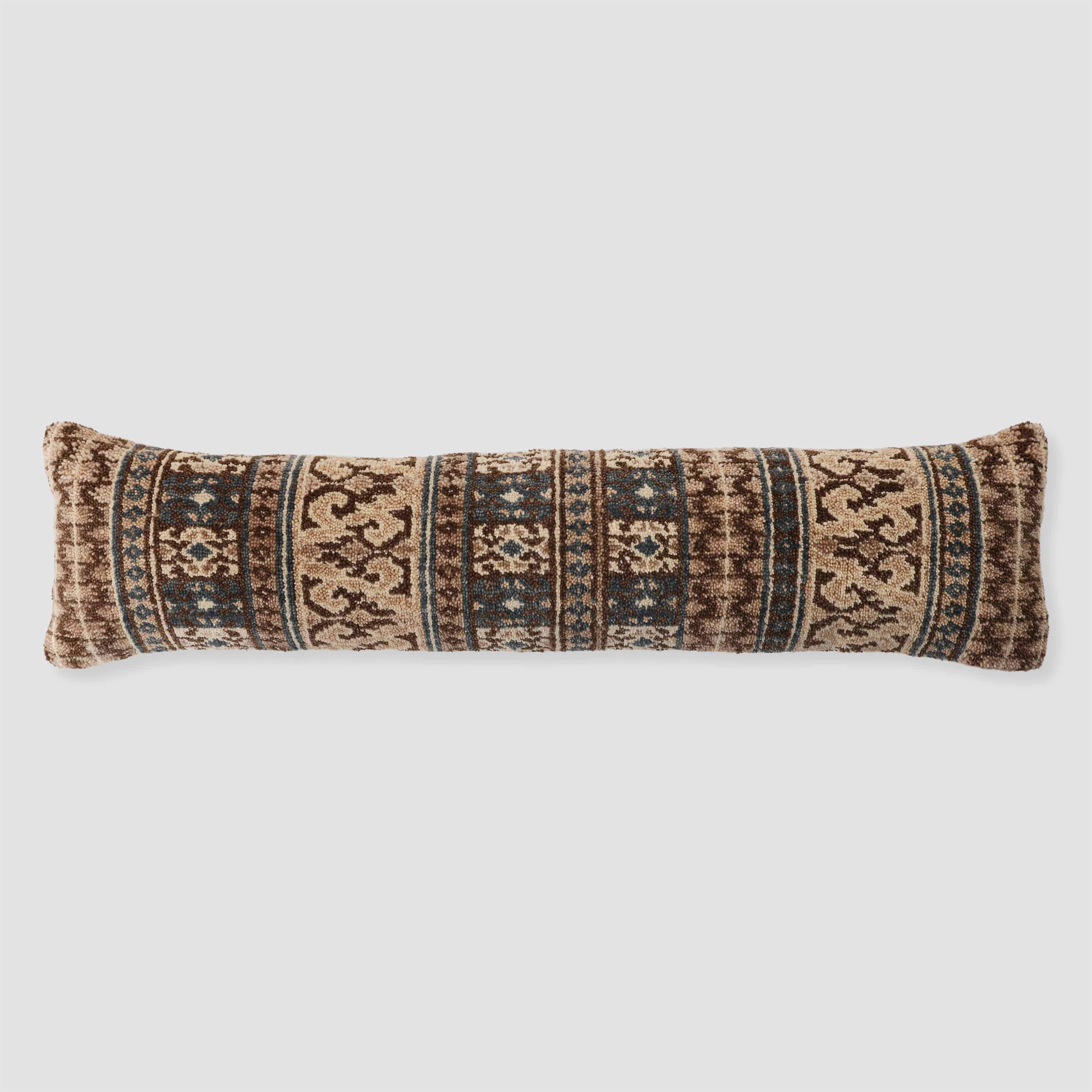 Decorative Lumbar Pillow with Vintage-Inspired Pattern | Extra-Long Design