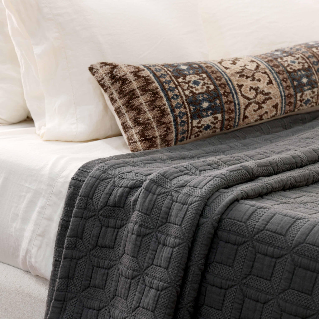 Decorative Lumbar Pillow with Vintage-Inspired Pattern | Extra-Long Design