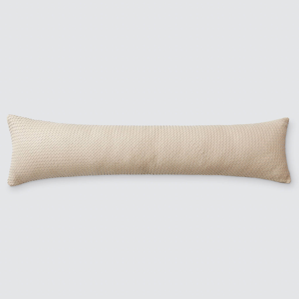 Decorative Lumbar Pillow with Subtle Woven Texture | Extra-Long Design