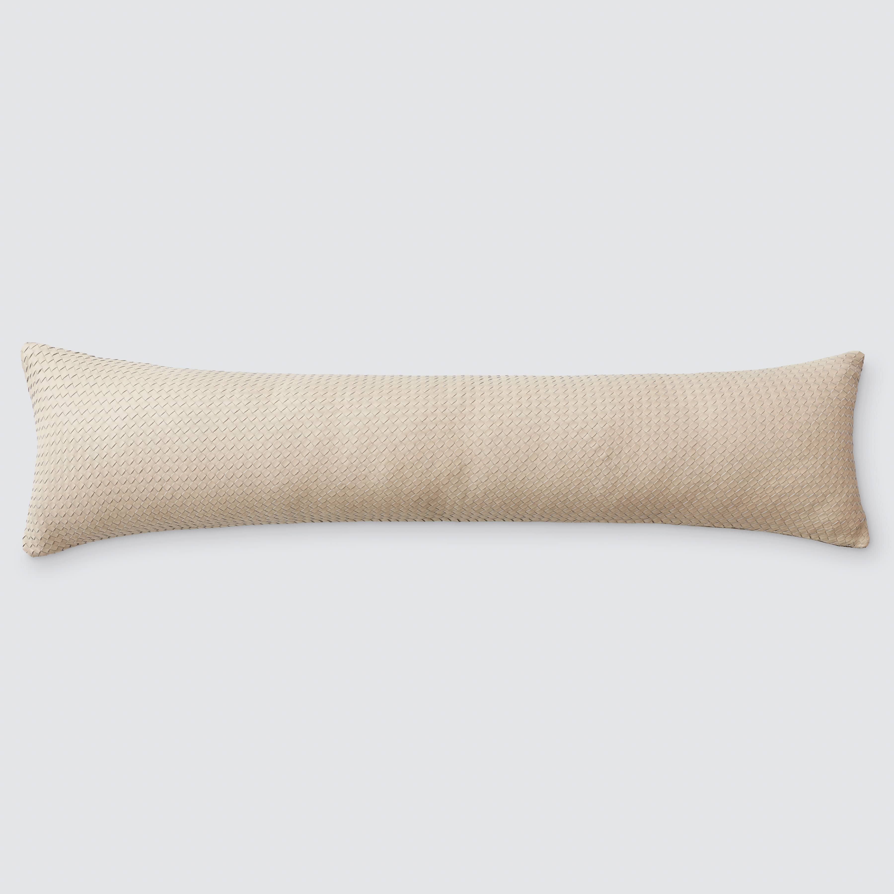 Decorative Lumbar Pillow with Subtle Woven Texture | Extra-Long Design