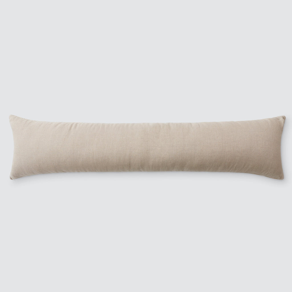 Decorative Lumbar Pillow with Subtle Woven Texture | Extra-Long Design
