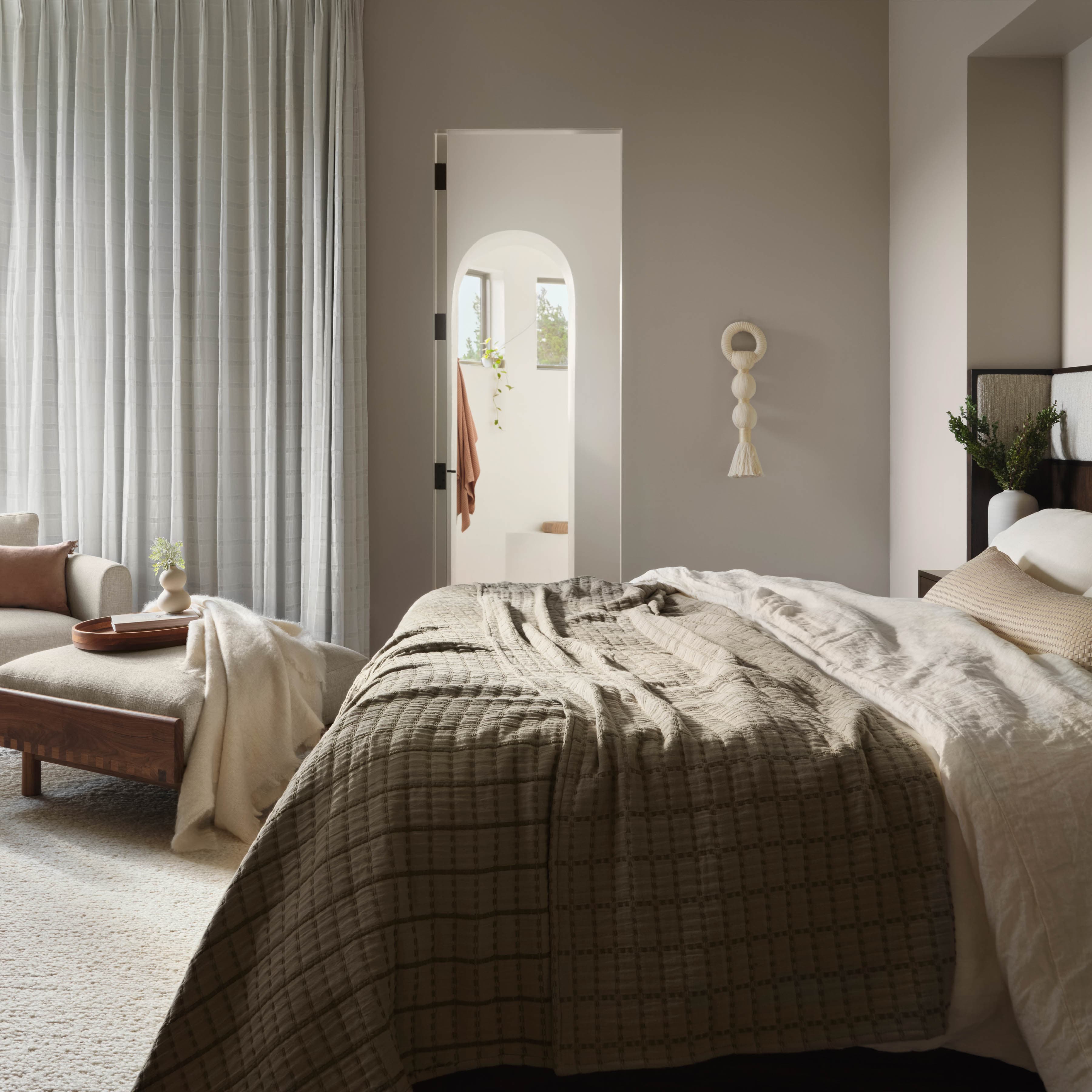 Decorative Lumbar Pillow with Subtle Woven Texture | Extra-Long Design