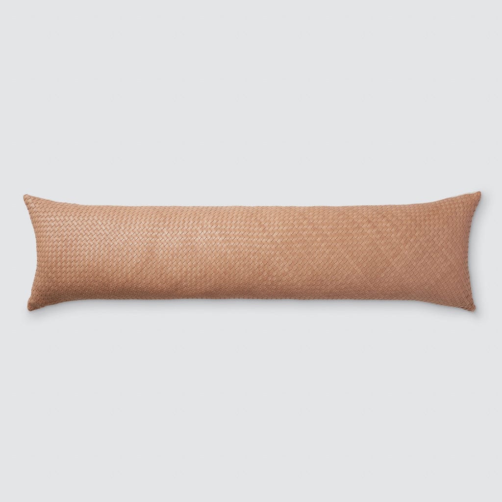 Decorative Lumbar Pillow with Subtle Woven Texture | Extra-Long Design