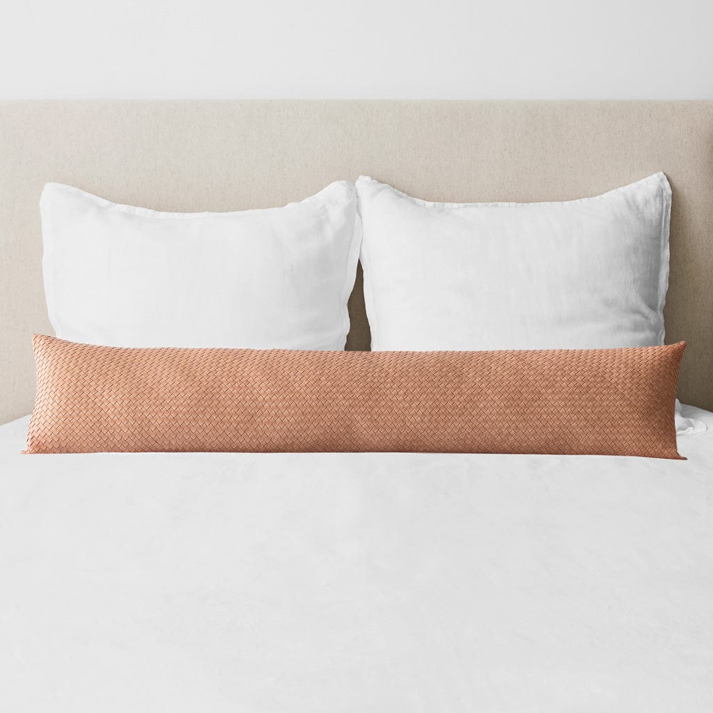 Decorative Lumbar Pillow with Subtle Woven Texture | Extra-Long Design