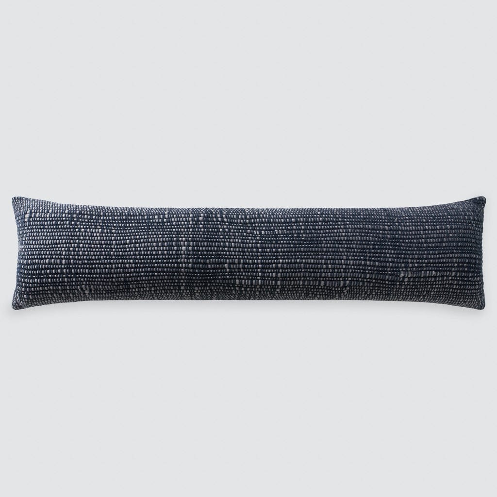 Decorative Lumbar Pillow with Fine Textured Weave | Extra-Long Design
