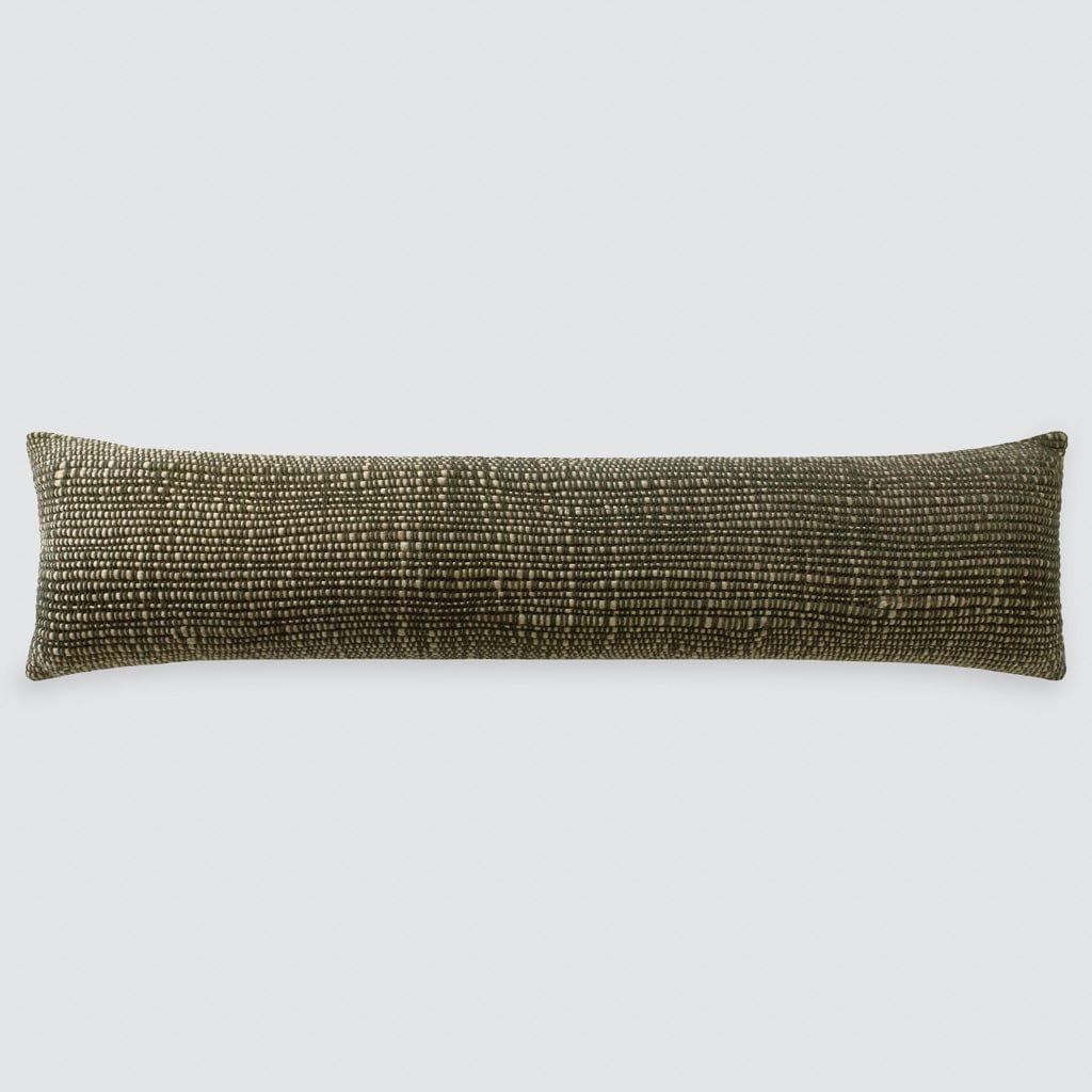 Decorative Lumbar Pillow with Fine Textured Weave | Extra-Long Design