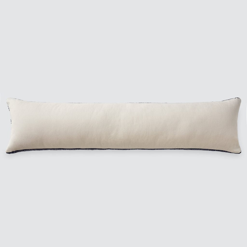 Decorative Lumbar Pillow with Fine Textured Weave | Extra-Long Design
