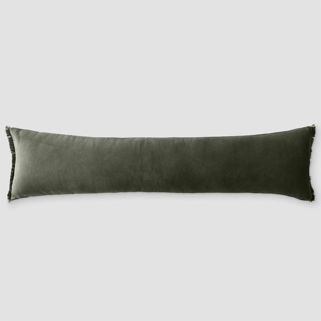 Solid Color Decorative Lumbar Pillow | Soft Textured Surface | Extra-Long Design