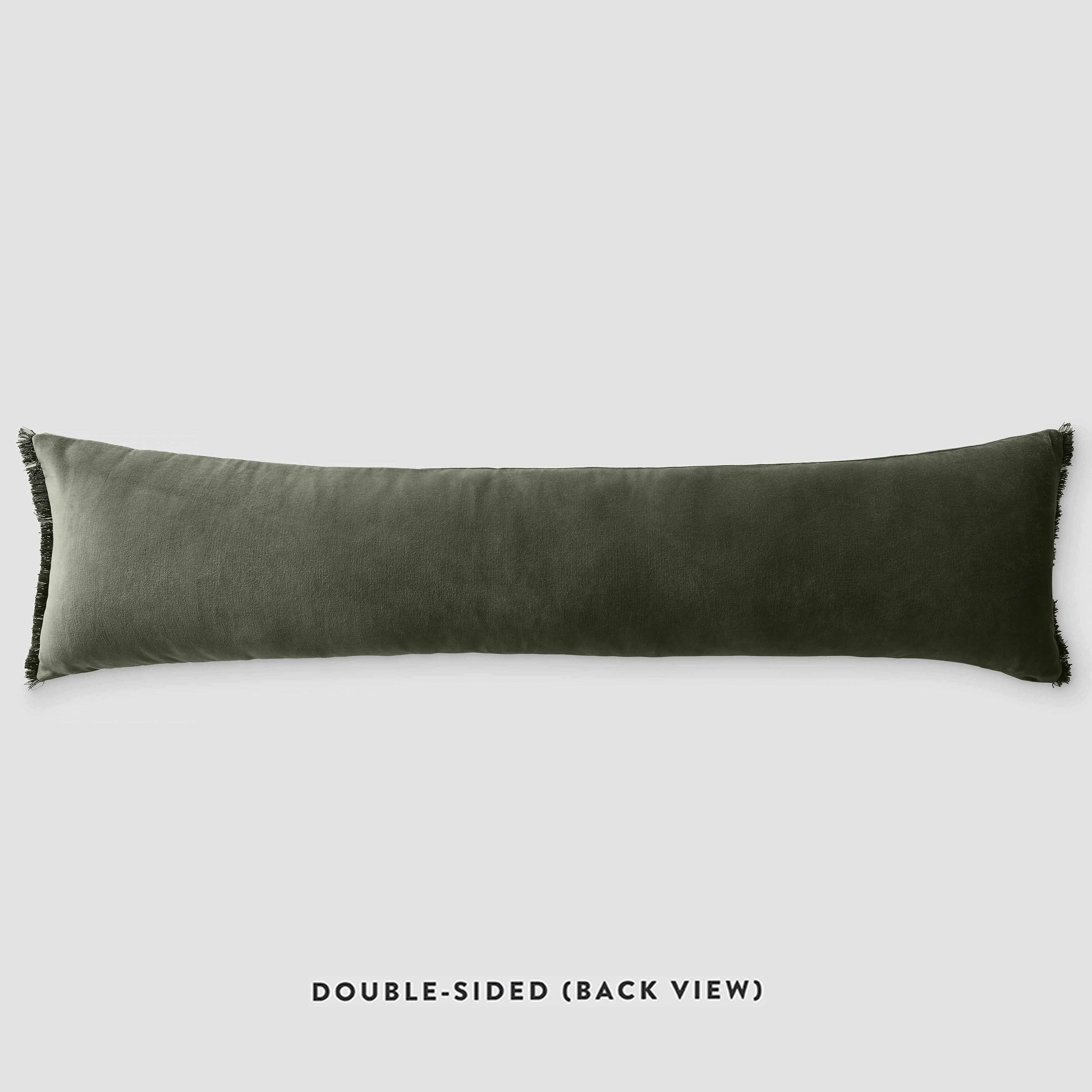 Solid Color Decorative Lumbar Pillow | Soft Textured Surface | Extra-Long Design