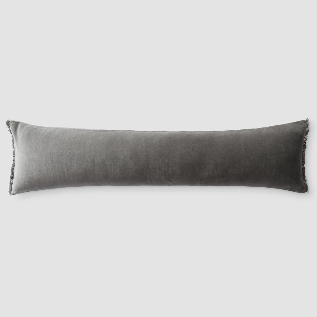 Solid Color Decorative Lumbar Pillow | Soft Textured Surface | Extra-Long Design