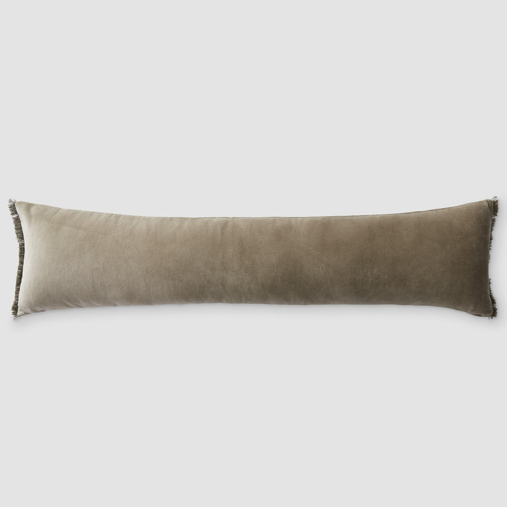 Solid Color Decorative Lumbar Pillow | Soft Textured Surface | Extra-Long Design