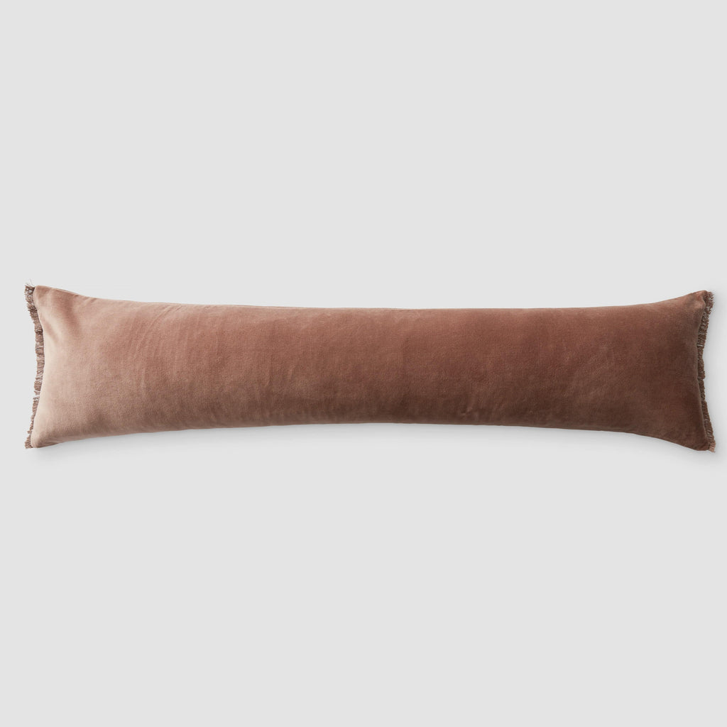 Solid Color Decorative Lumbar Pillow | Soft Textured Surface | Extra-Long Design