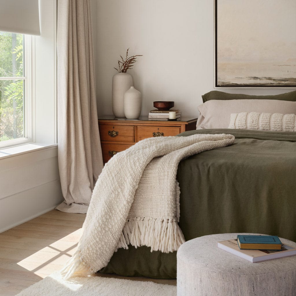 Decorative Lumbar Pillow with Sculpted Woven Texture | Extra-Long Design