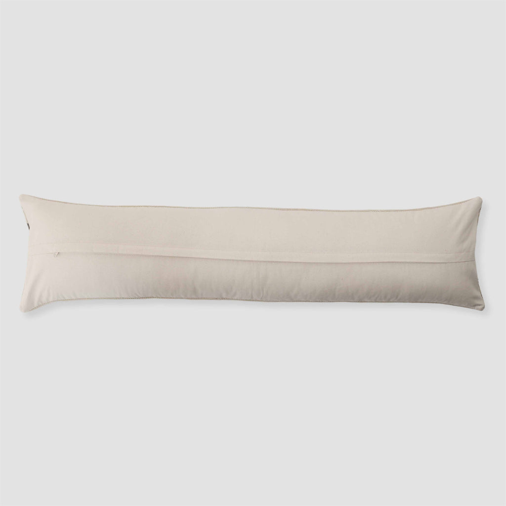 Decorative Lumbar Pillow with Linear Pattern | Extra-Long Design