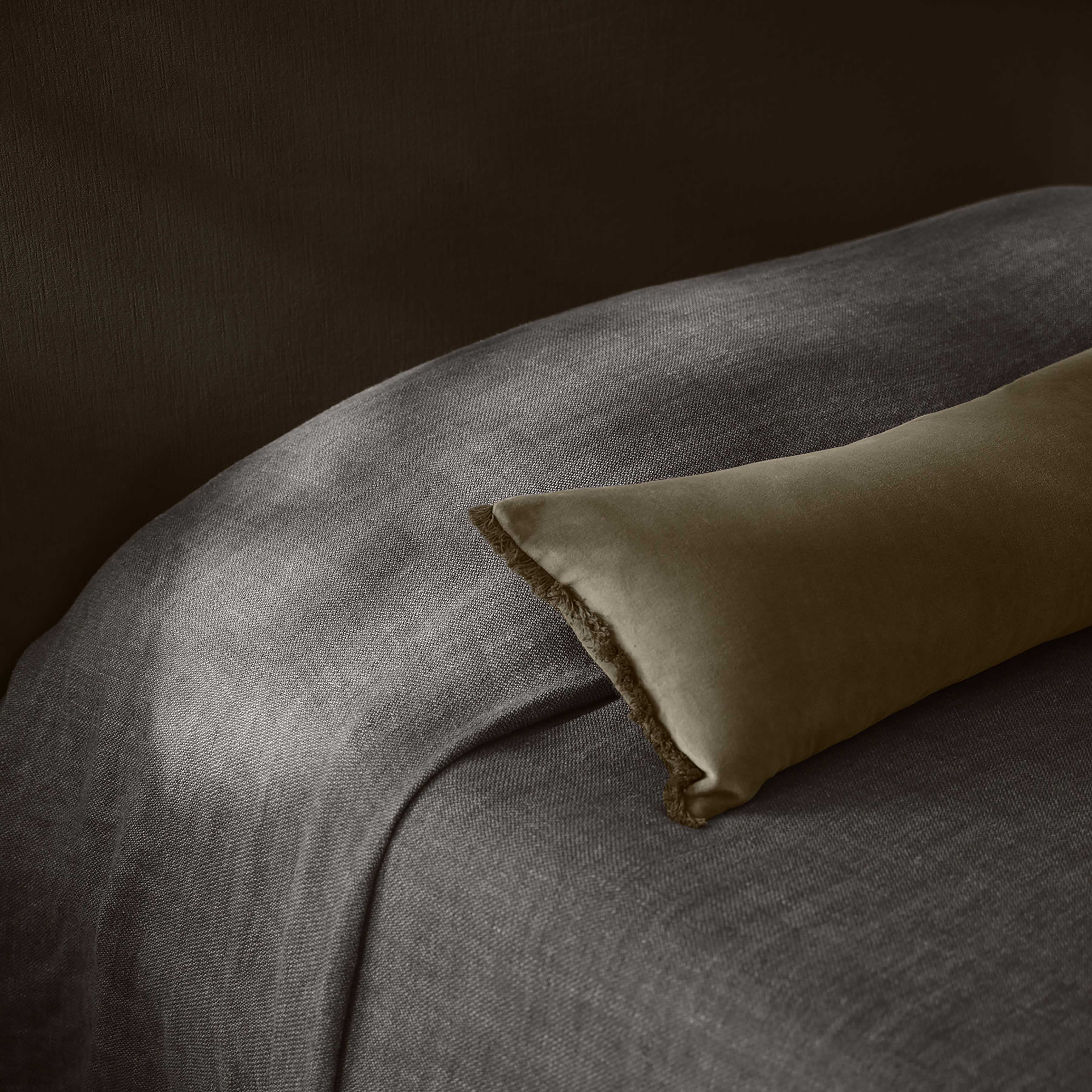 Solid Color Decorative Lumbar Pillow | Soft Textured Surface | Extra-Long Design